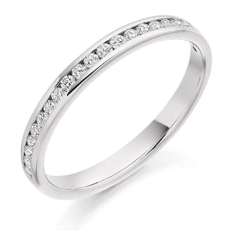 Channel Set Diamond Half Eternity Ring 0.25 Carat - Pobjoy Diamonds