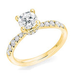 Hidden Lab Grown Diamond Halo Engagement Ring 1.95 Carats