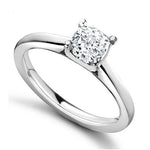 Platinum 2.00 Carat Cushion Brilliant Cut Lab Grown Diamond Ring