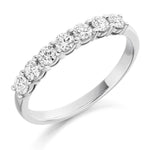 Claw Set Vintage Style Diamond Half Eternity Ring 0.50 Carat - Pobjoy Diamonds