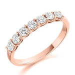 Claw Set Vintage Style Diamond Half Eternity Ring 0.50 Carat - Pobjoy Diamonds