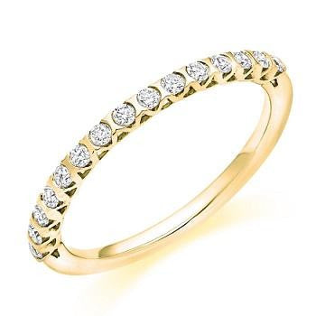 Bar Set Diamond Half Eternity Ring 0.25 Carat - Pobjoy Diamonds