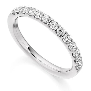 Claw Set Diamond Half Eternity Ring 0.50 Carat - Pobjoy Diamonds