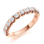 Bar Set Diamond Half Eternity Ring 0.75 Carat - Pobjoy Diamonds