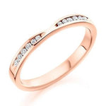 Channel Set Cutaway Diamond Half Eternity 0.18 Carat - Pobjoy Diamonds