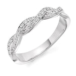 Grain Set Milgrain Edged Shaped Diamond Half Eternity 0.22 Carat - Pobjoy Diamonds