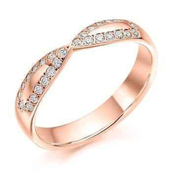 Grain Set Shaped Diamond Half Eternity 0.25 Carat - Pobjoy Diamonds