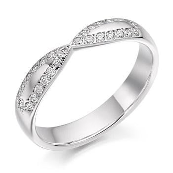 Grain Set Shaped Diamond Half Eternity 0.25 Carat - Pobjoy Diamonds