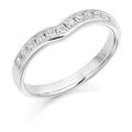 Channel Set Shaped Diamond Half Eternity 0.30 Carat