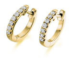 18K Gold Round Brilliant Cut Diamond Earrings 0.25 CTW - Pobjoy Diamonds