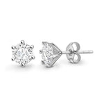 Platinum Round Brilliant Cut Diamond Stud Earrings 0.60 To 1.00 Carat- F/VS1 GIA