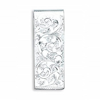 Sterling Silver Engraved Money Clip - Pobjoy Diamonds