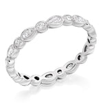 Rubover Set & Milgrain Edged Diamond Full Eternity 0.75 Carat - Pobjoy Diamonds