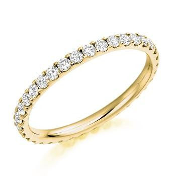 Claw Set Round Brilliant Cut Diamond Full Eternity 0.75 Carat - Pobjoy Diamonds