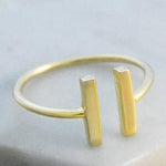 Handmade Gold Plated On Silver Bar Bracelet