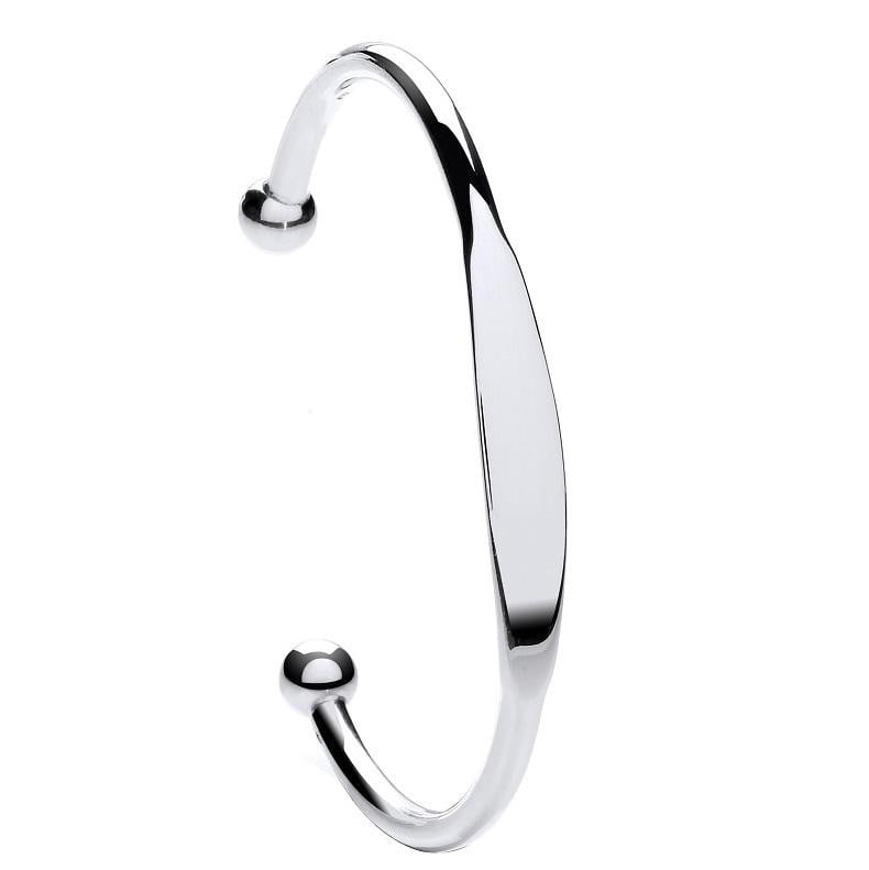 Gents Silver Identity Bangle - Pobjoy Diamonds