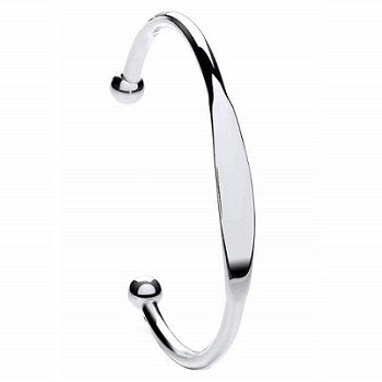 Gents Silver Identity Bangle - Pobjoy Diamonds