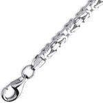 Gents Square Byzantine Silver Neck Chain - Pobjoy Diamonds