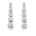 18K Gold Six Point 1.20 CTW Diamond Earrings