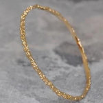 Handmade Rugged Effect Gold Plated On Silver Bracelet Pobjoy