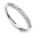 18K White Gold Half Eternity Ring 0.20 CTW - Pobjoy Diamonds