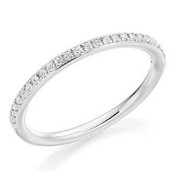 Grain Set Diamond Half Eternity Ring 0.17 Carat - Pobjoy Diamonds