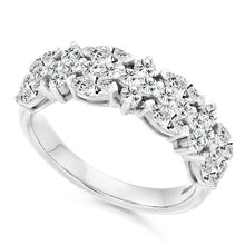 Load image into Gallery viewer, Marquise &amp; Round Cut Diamond Half Eternity Ring 1.50 Carat - Pobjoy Diamonds