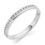 Channel Set Diamond Half Eternity Ring 0.25 Carat - Pobjoy Diamonds