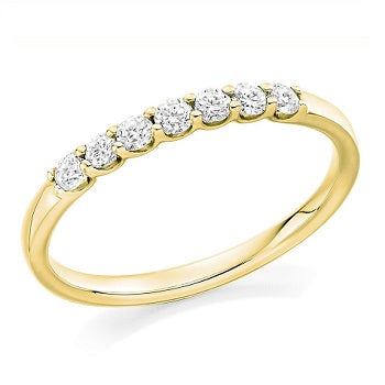 Claw Set Diamond Half Eternity Ring 0.25 Carat - Pobjoy Diamonds