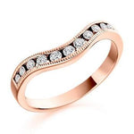 Shaped Milgrain Edged Half Eternity 0.27 Carat - Pobjoy Diamonds