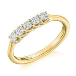 Claw Set Vintage Style Diamond Half Eternity 0.35 Carat - Pobjoy Diamonds