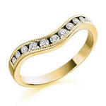 Shaped Milgrain Edged Half Eternity 0.27 Carat - Pobjoy Diamonds