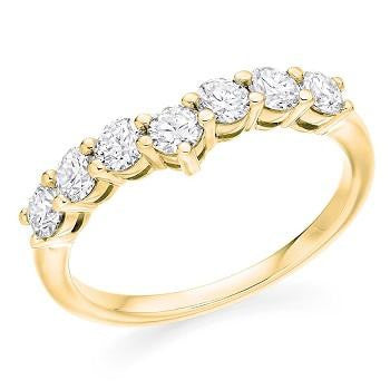 Curved Round Brilliant Cut Diamond Half Eternity 0.84 Carat - Pobjoy Diamonds