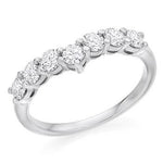 Curved Round Brilliant Cut Diamond Half Eternity 0.84 Carat - Pobjoy Diamonds