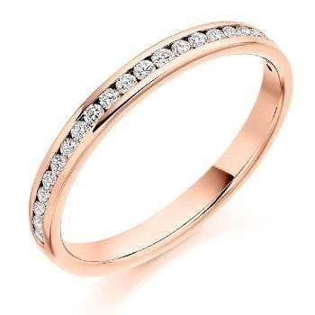 Channel Set Diamond Half Eternity Ring 0.25 Carat - Pobjoy Diamonds