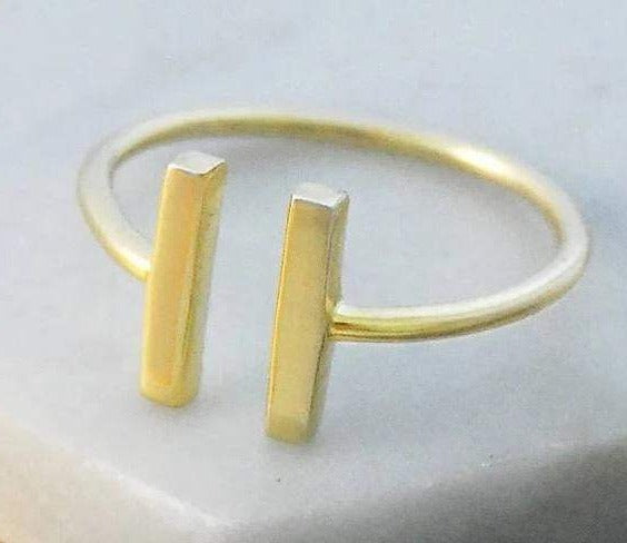 Handmade Gold Plated On SIlver Bar Bracelet From Pobjoy