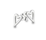 9K White Gold Elongated Heart Shape Earrings - Pobjoy Diamonds