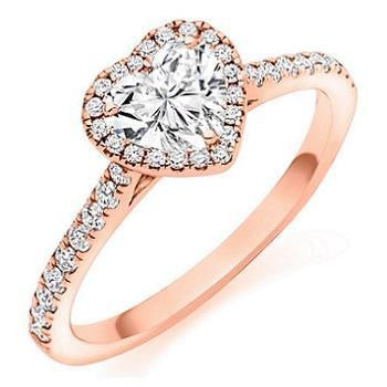 Heart Shape Lab Grown Diamond Ring- E/VS1 - Pobjoy Diamonds