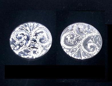 Sterling Silver Pattern Engraved Round Cufflinks - Pobjoy Diamonds