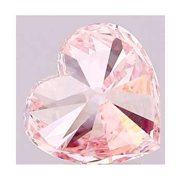 3.99 Carat Fancy Intense Pink Heart Shape Lab Grown Diamond VS2 - Pobjoy Diamonds