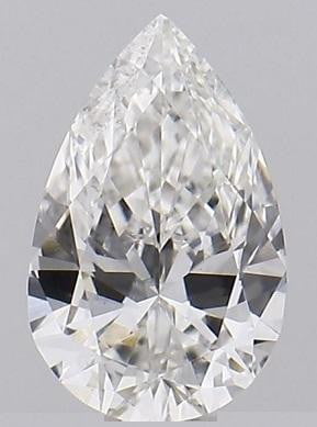 14K White Gold 0.50 Carat Pear Cut Lab Grown Diamond Ring G/VS1 - Pobjoy Diamonds