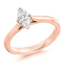 Load image into Gallery viewer, 18K Rose Gold 0.90 Carat Marquise Solitaire Diamond Engagement Ring F/VS2 - Pobjoy Diamonds