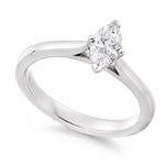 18K Gold Marquise Cut 0.50 Carat Lab Grown Diamond Ring - F/VS2 - Pobjoy Diamonds