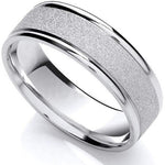 Platinum Matt & Polished Ladies Wedding Band- His Or Hers - Pobjoy Diamonds