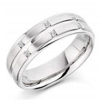 18K White Gold Gents 0.09 CTW Diamond Ring G/Si - Pobjoy Diamonds