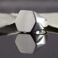 Handmade Mens Handmade Mens Sterling Silver Hexagonal Ring