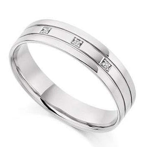 Twin 950 Platinum Mens Wedding/Civil Partnership Band SPECIAL OFFER - Pobjoy Diamonds