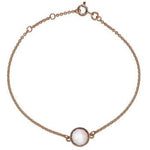 9K Rose Gold & Moonstone Adjustable Ladies Bracelet - Pobjoy Diamonds