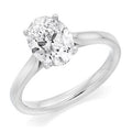 950 Platinum 1.02 Carat Oval Solitaire Diamond Engagement Ring E/VS1 - Amalfi - Pobjoy Diamonds