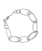 Sterling Silver Oval Link Bracelet - Pobjoy Diamonds